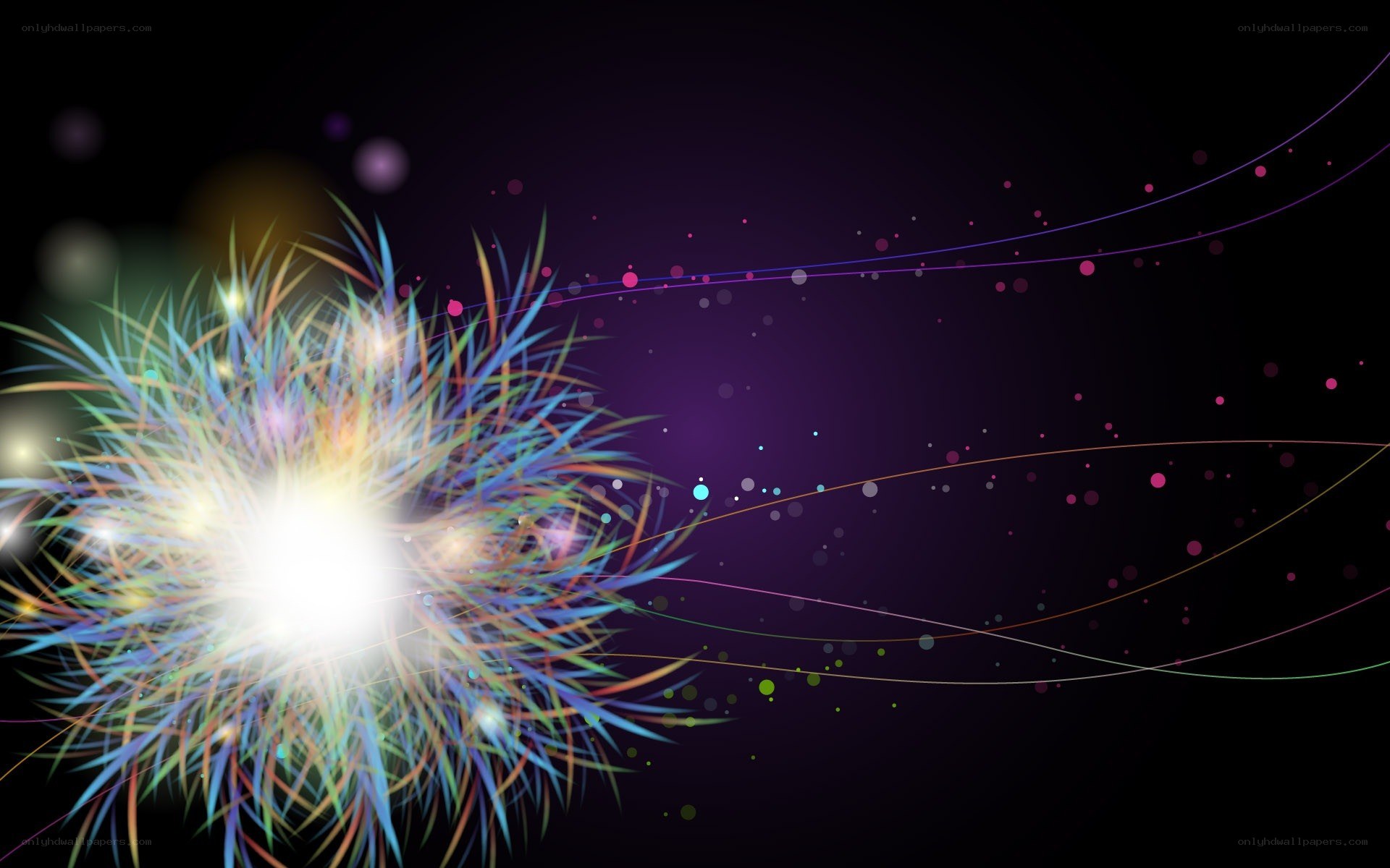 colorful light burst abstract