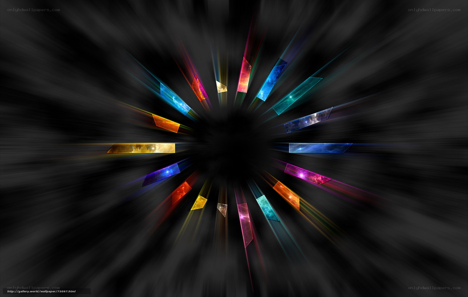 Colorful light burst abstract