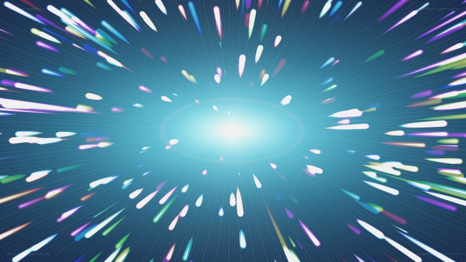 colorful light burst animation