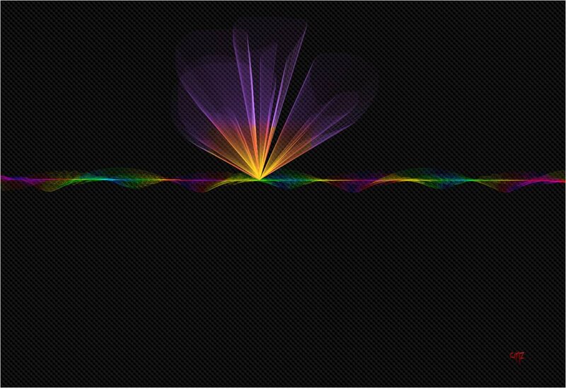 Colorful Light Burst — Black, Dynamic, Abstract