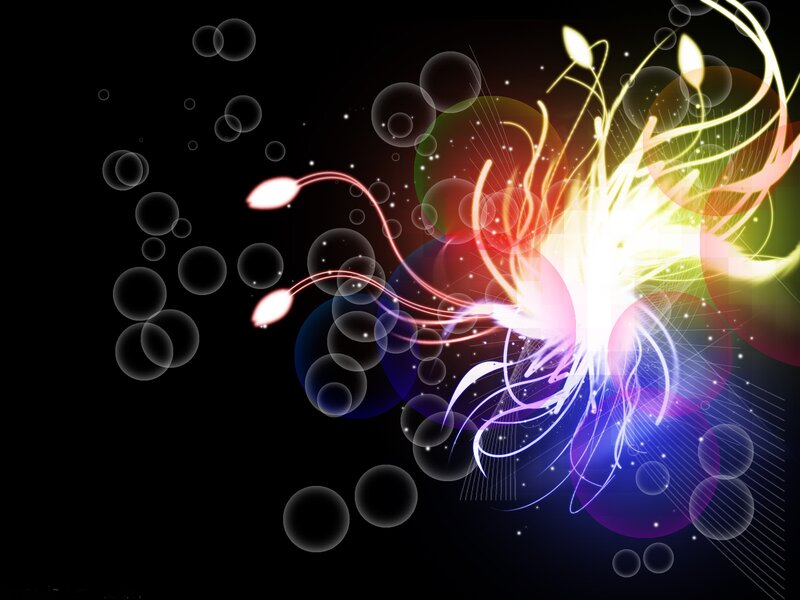 Colorful Light Burst — Black, Energetic