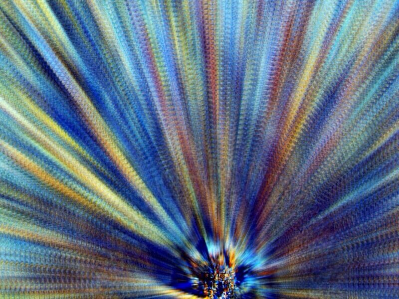 Colorful Light Burst — Blue, Dynamic, Abstract, Light Rays