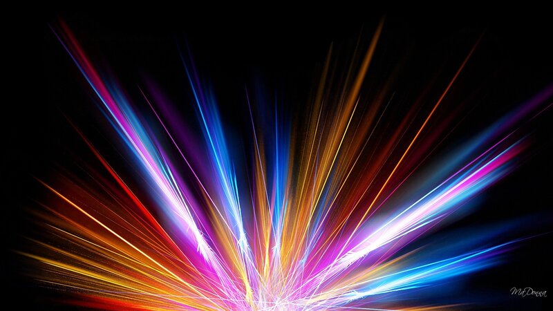 Colorful Light Burst — Blue