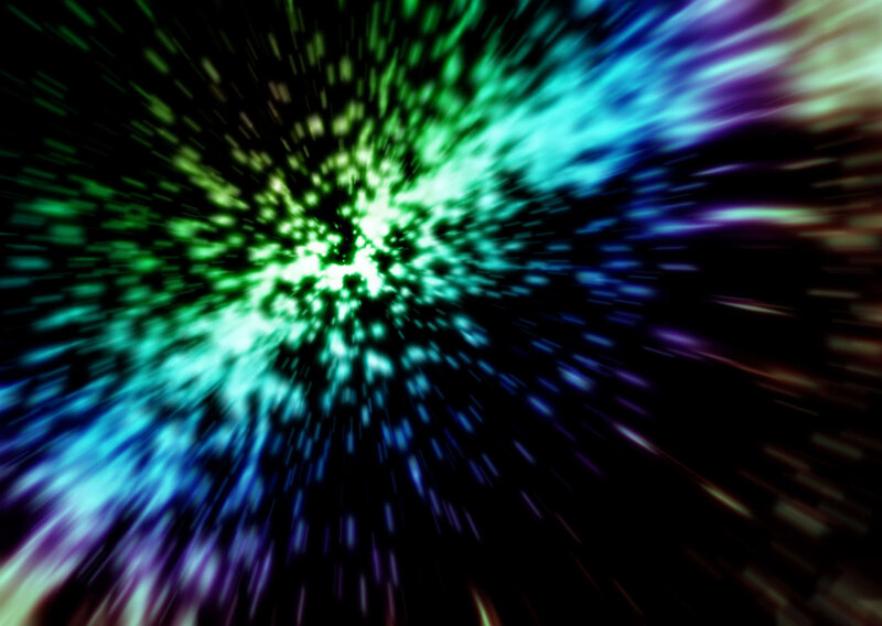 colorful light burst effect