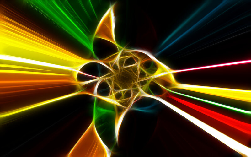 Colorful light burst fractal