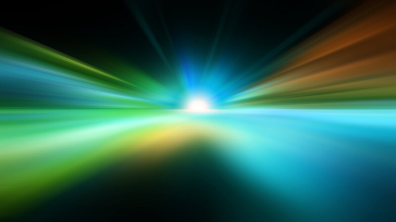 Colorful Light Burst — Green, Dynamic, Abstract