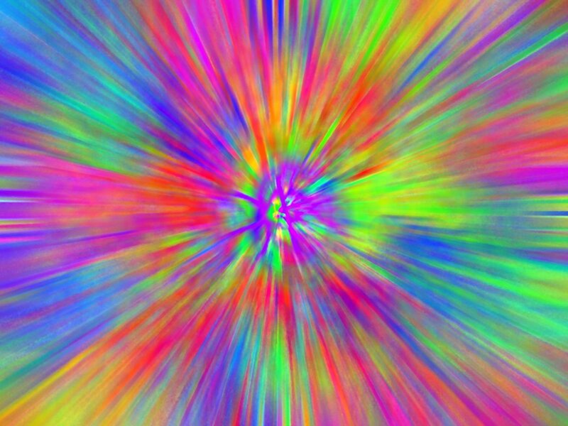 Colorful Light Burst — Green, Vibrant, Abstract