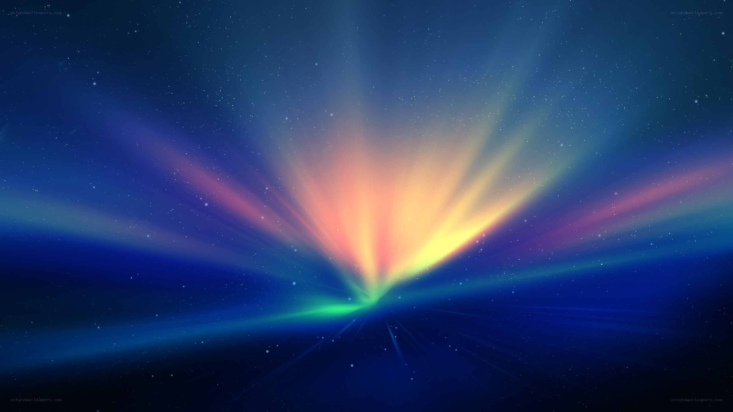 colorful light burst in space