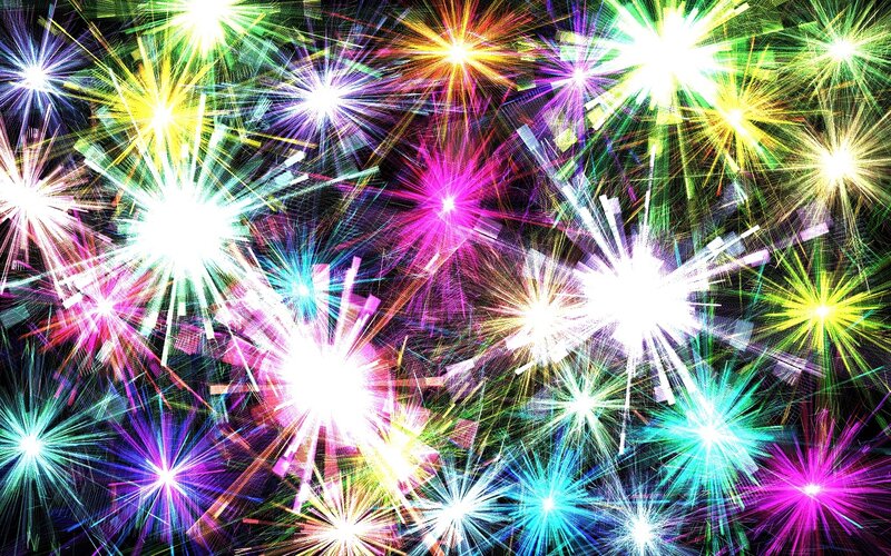 colorful light burst pattern