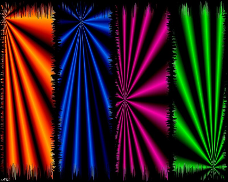 colorful light burst patterns