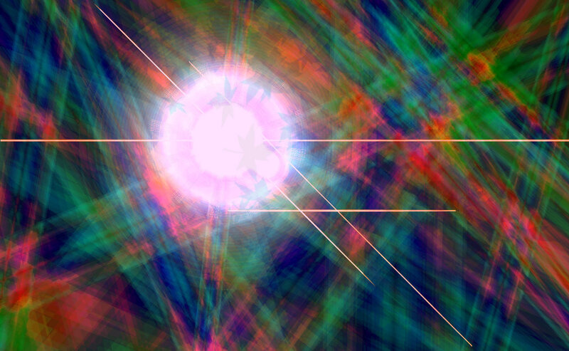 Colorful Light Burst — Pink
