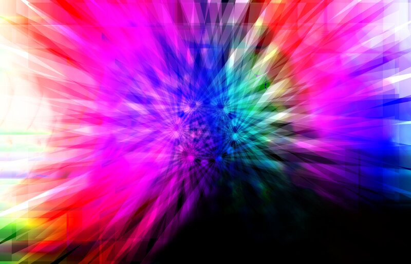 Colorful Light Burst — Purple, Vibrant, Abstract, Light Rays