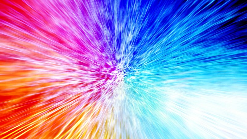 Colorful Light Burst — Red, Dynamic, Abstract, Light Streaks, Explosion