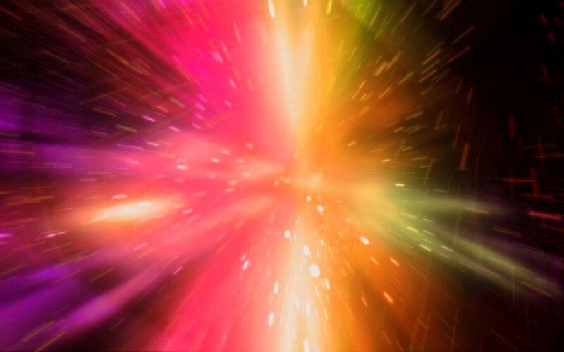 Colorful Light Burst — Red, Dynamic, Abstract, Light Streaks
