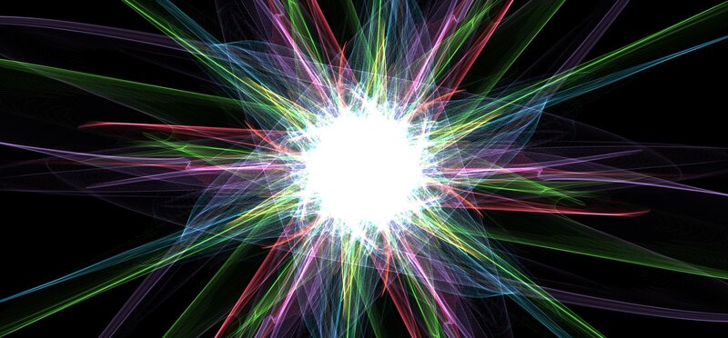 Colorful Light Burst — White, Energetic