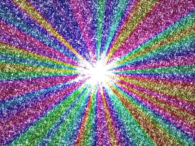 Colorful Light Burst — White, Vibrant, Abstract, Light Rays