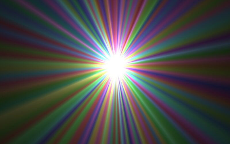 Colorful Light Burst — White, Vibrant