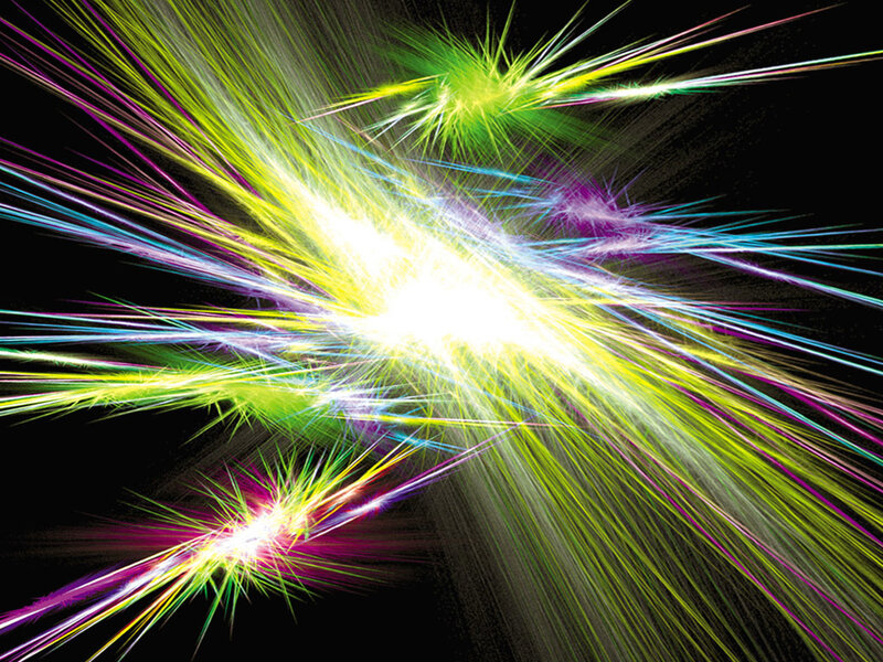 Colorful Light Burst — Yellow, Energetic, Abstract, Light Rays