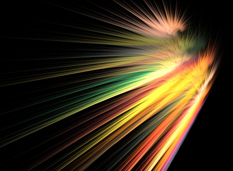 Colorful Light Burst — Yellow