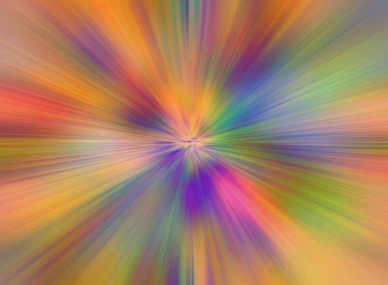 Colorful Light Burst — Yellow, Vibrant, Abstract