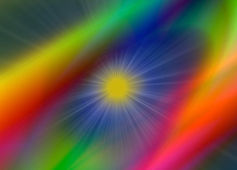 Colorful Light Burst — Yellow, Vibrant