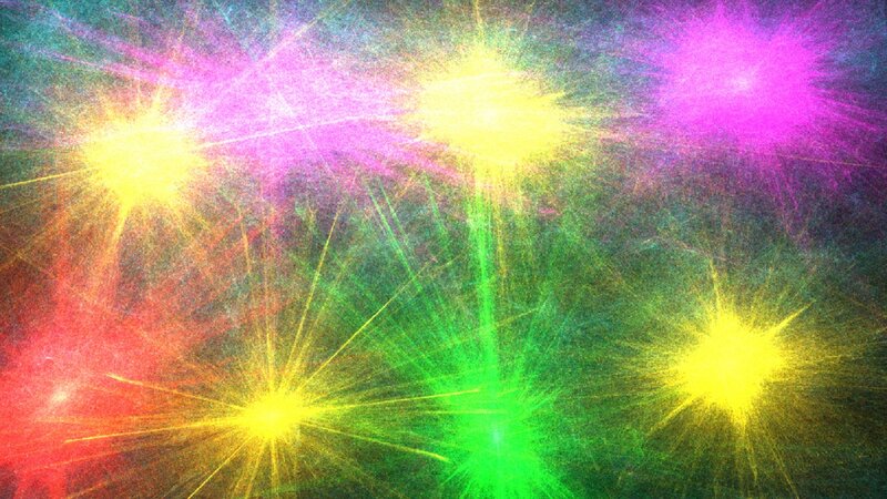 Colorful Light Bursts — Yellow