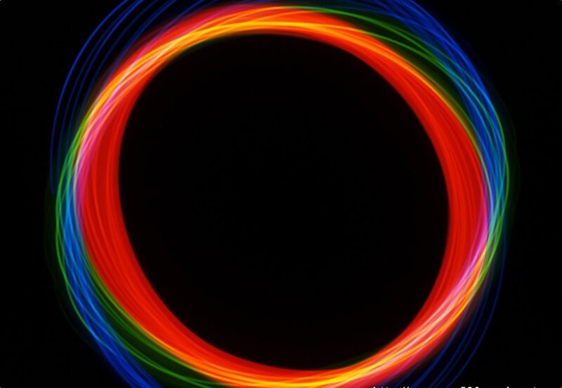 colorful light circle