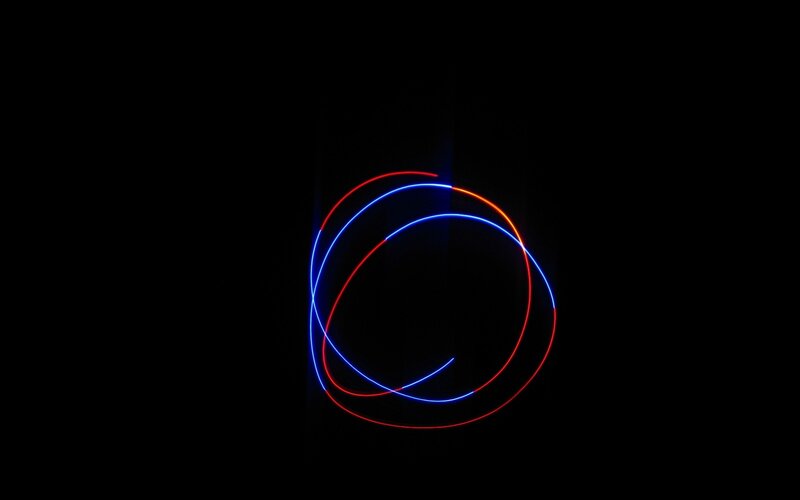 colorful light circles