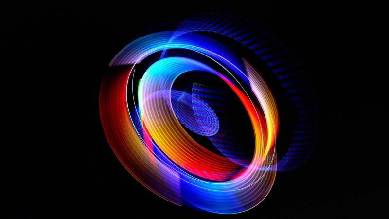 Colorful Light Circles — Blue, Dynamic