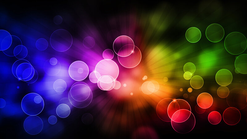 Colorful Light Circles — Blue, Vibrant