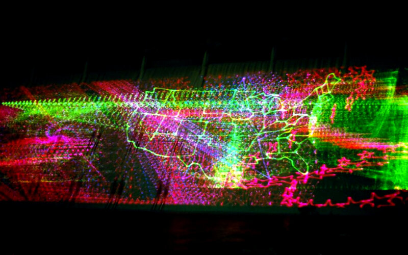 Colorful Light Display — Green