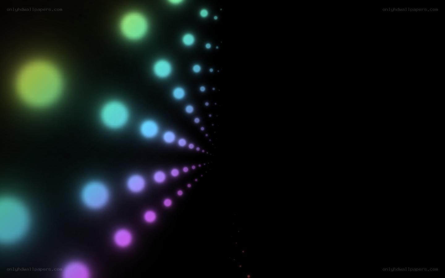 colorful light dots in spiral