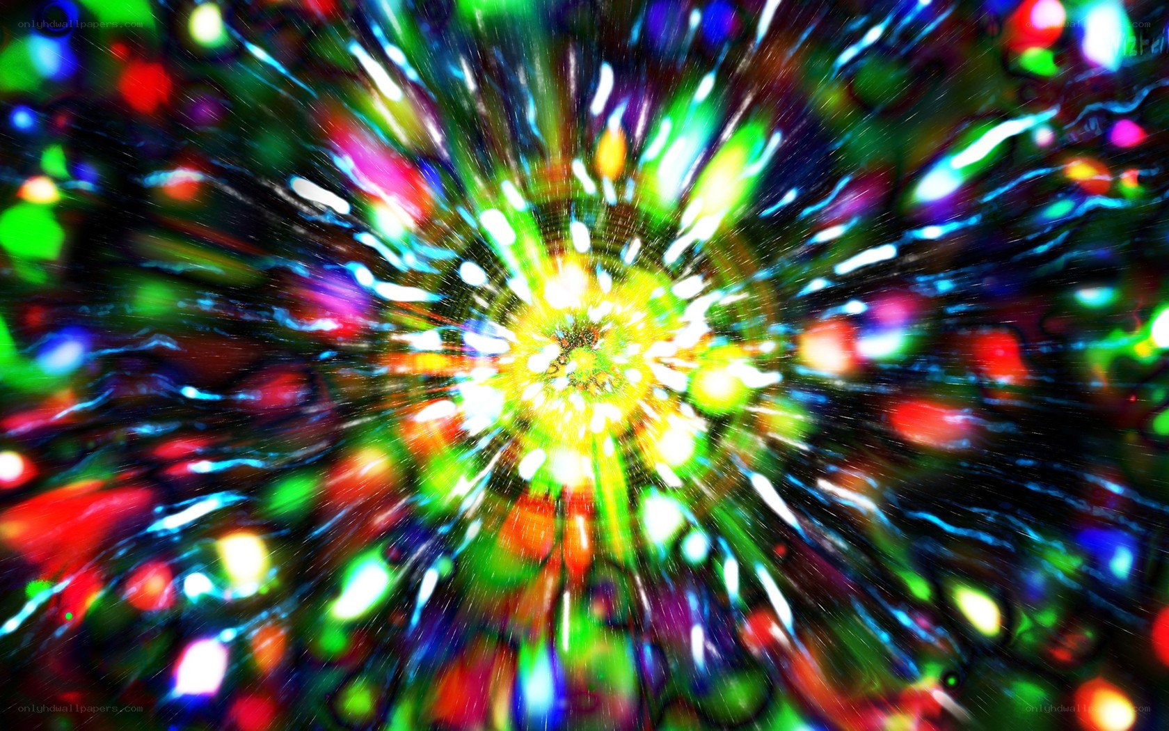 colorful light explosion