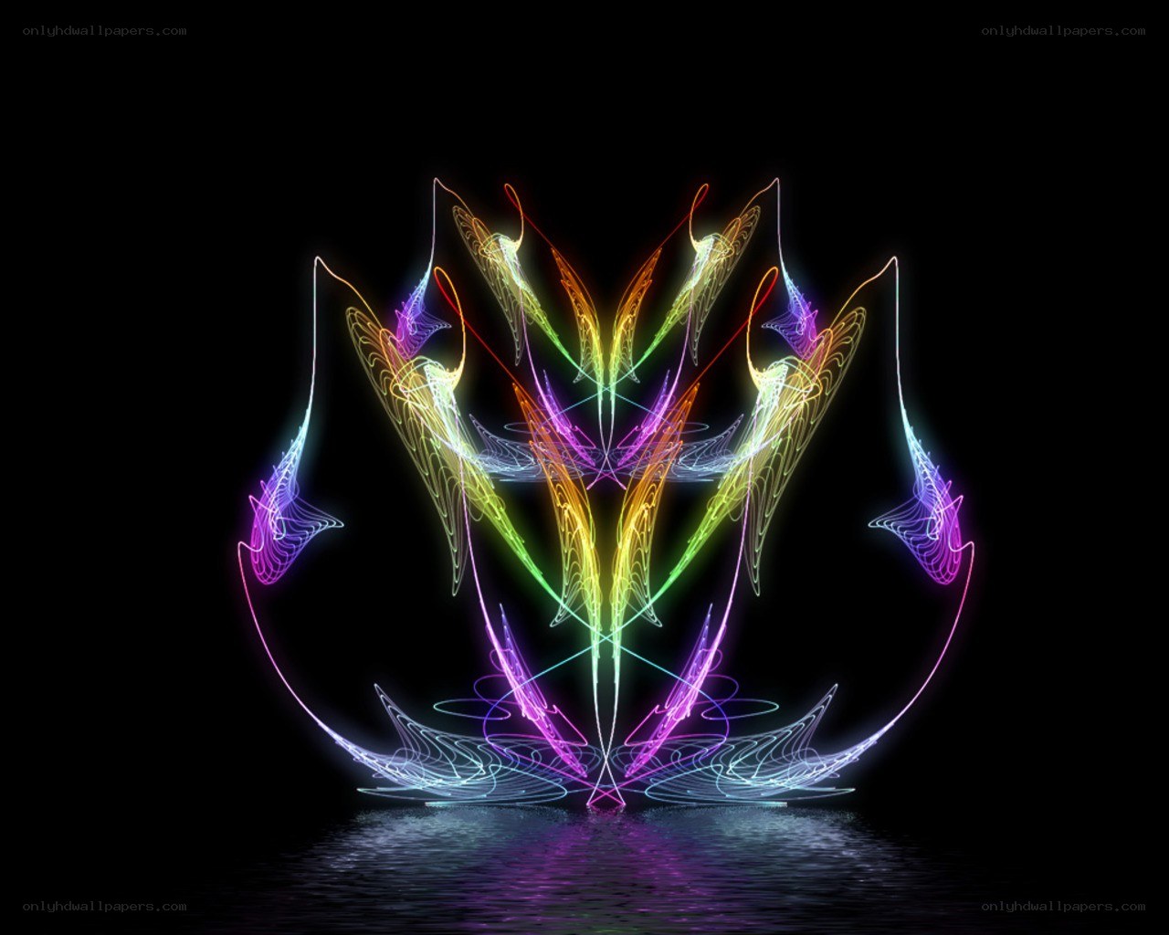 Colorful light fractal design