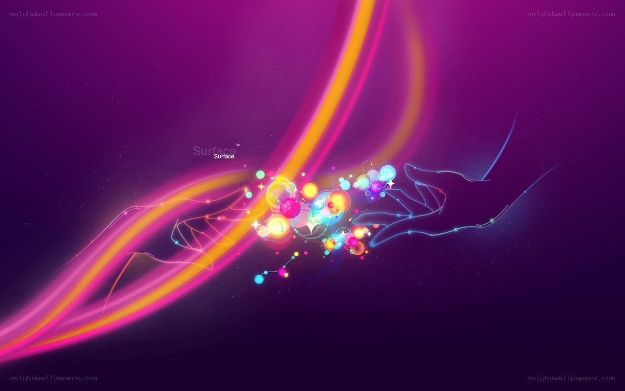 Colorful light hand design