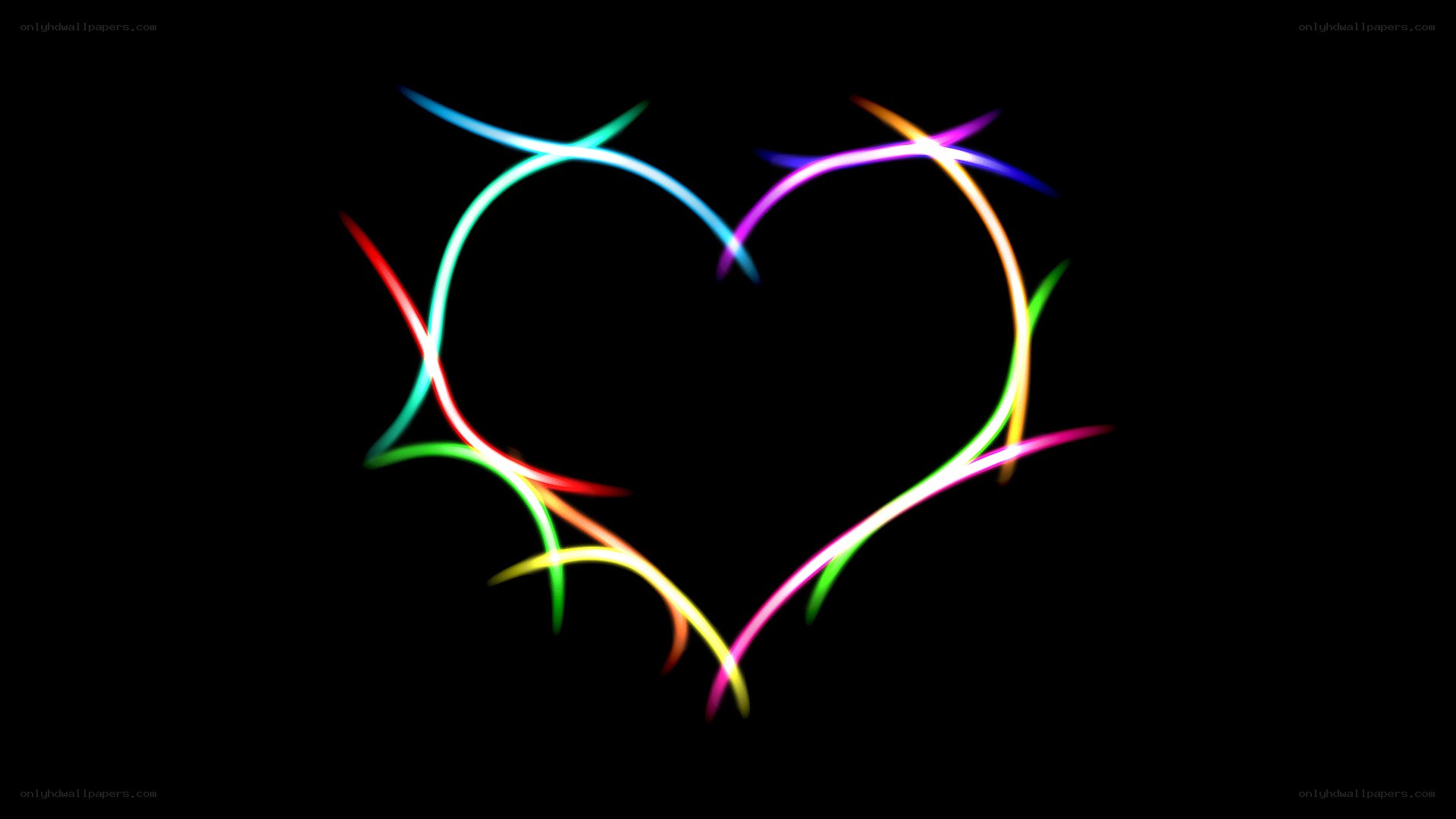 Colorful light heart