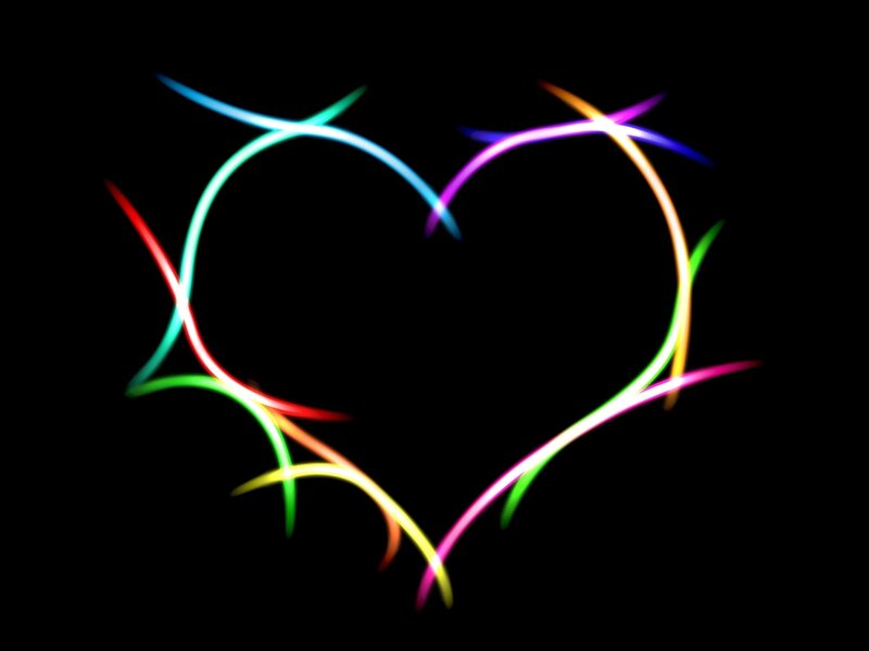 Colorful Light Heart — Red, Calm