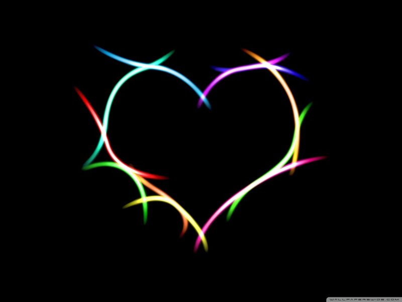 Colorful Light Heart — Red