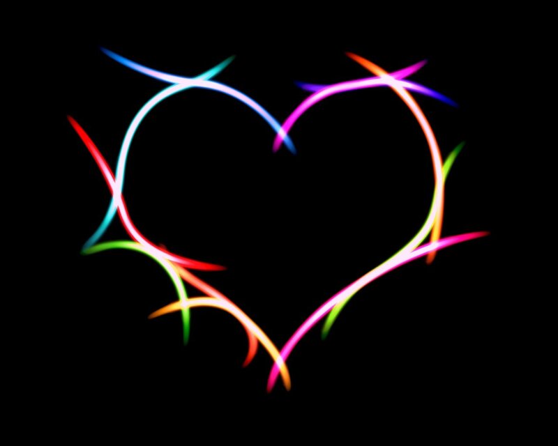 Colorful Light Heart — Red, Vibrant