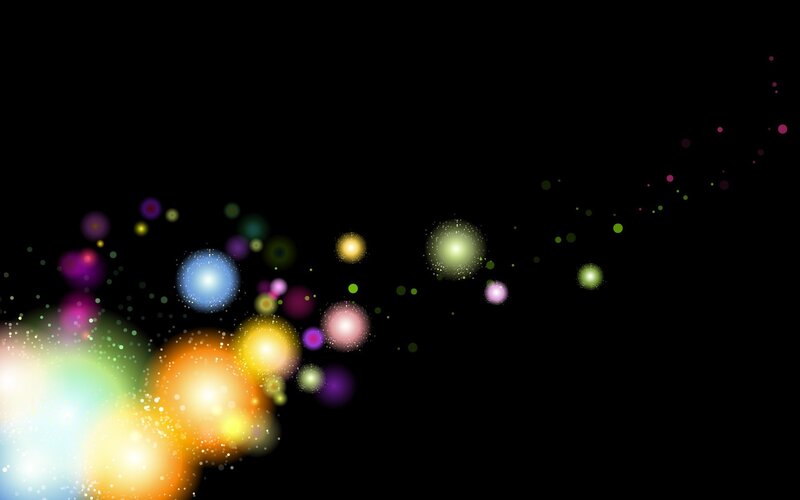 Colorful Light Orbs — Black