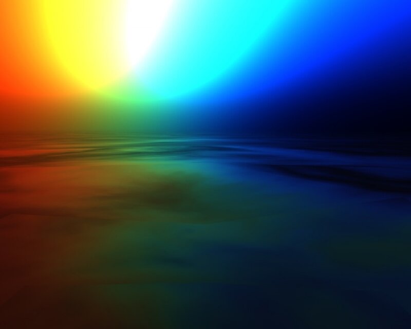 Colorful Light over Water — Yellow