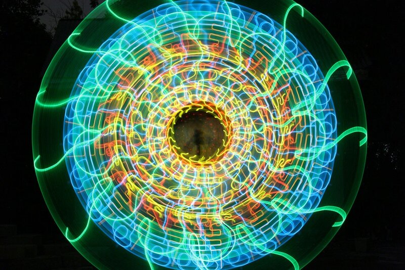 colorful light painting art