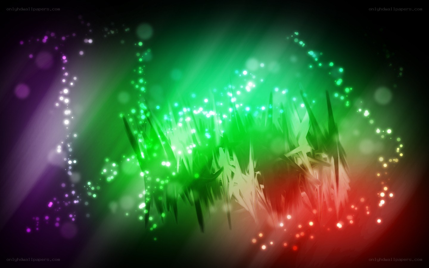 colorful light particles