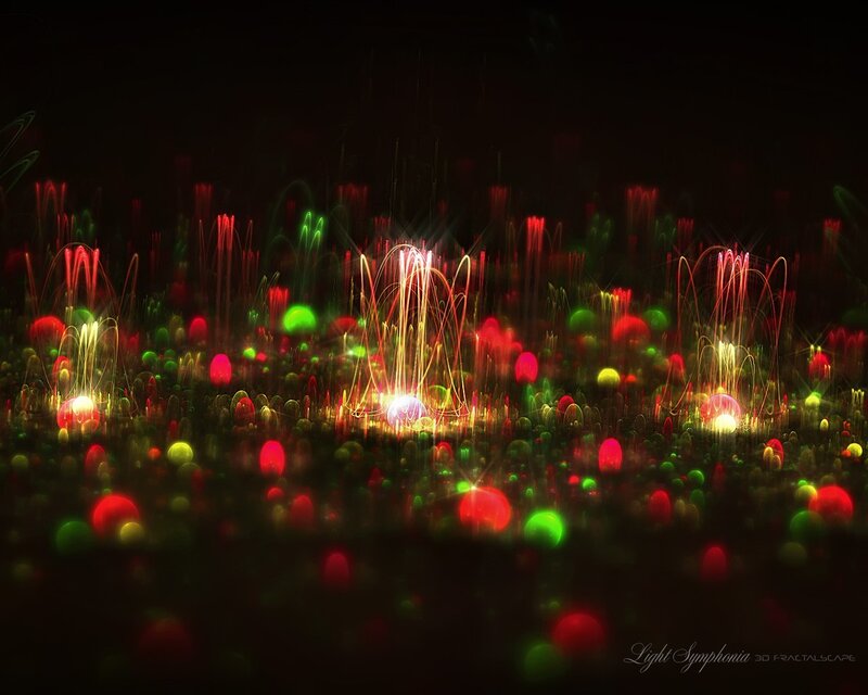Colorful Light Particles — Red, Dramatic