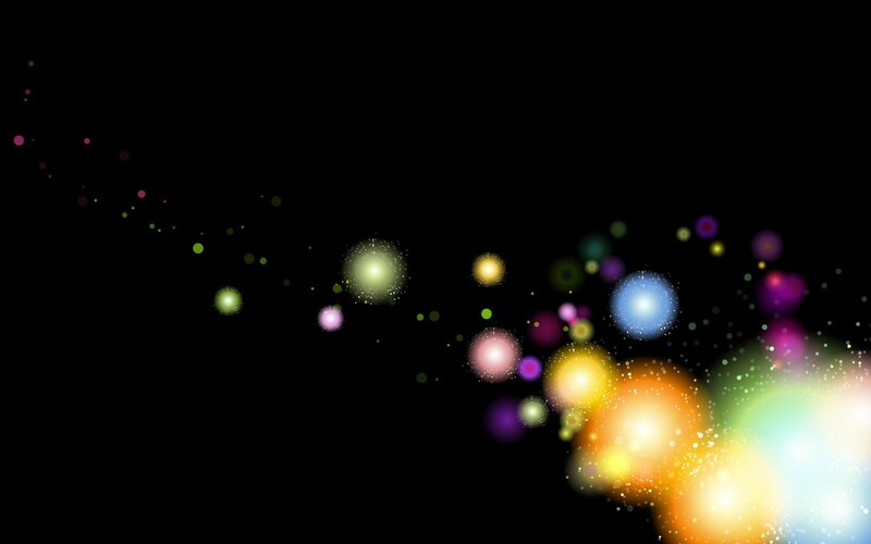 colorful light particles