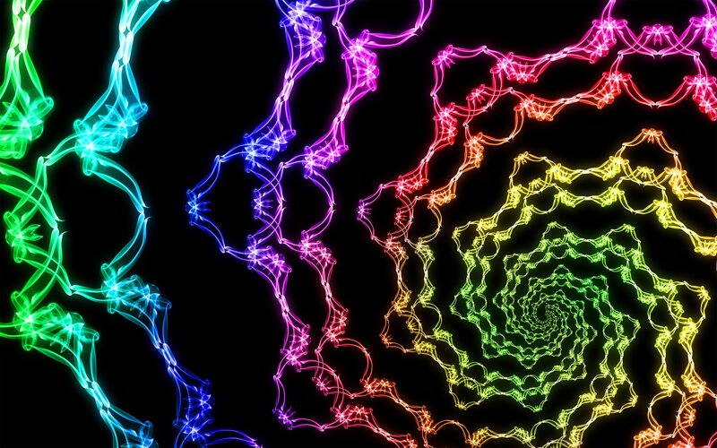 colorful light patterns