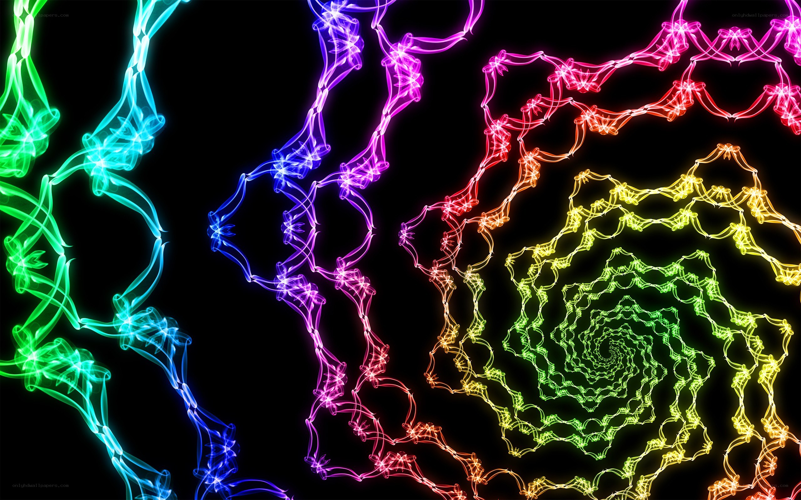 colorful light patterns