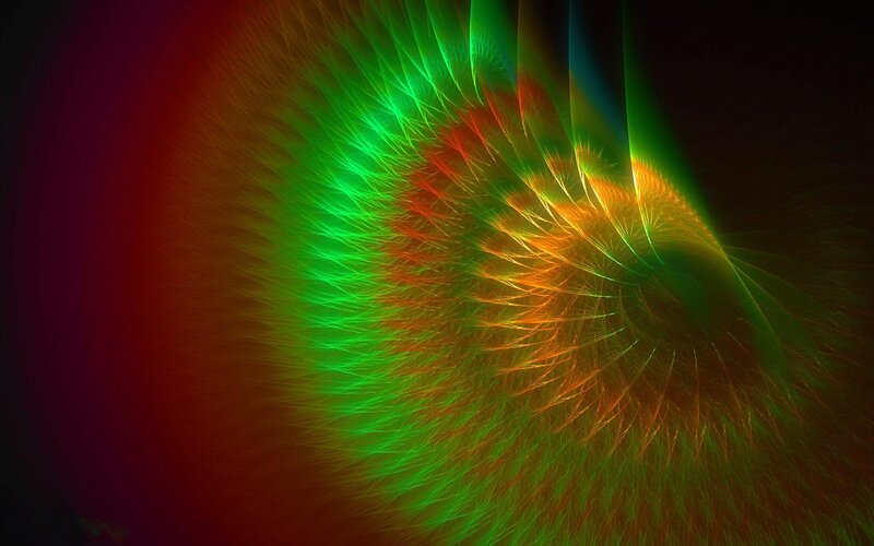 Colorful Light Patterns — Green, Dynamic, Abstract, Color