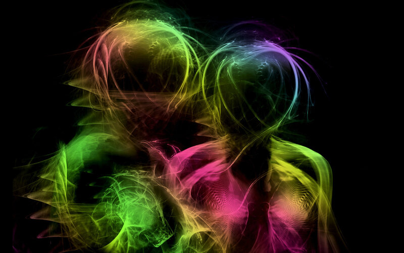 Colorful Light Patterns — Green, Ethereal