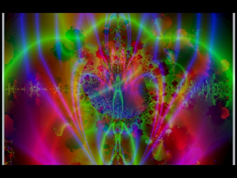 Colorful Light Patterns — Green, Vibrant, Abstract